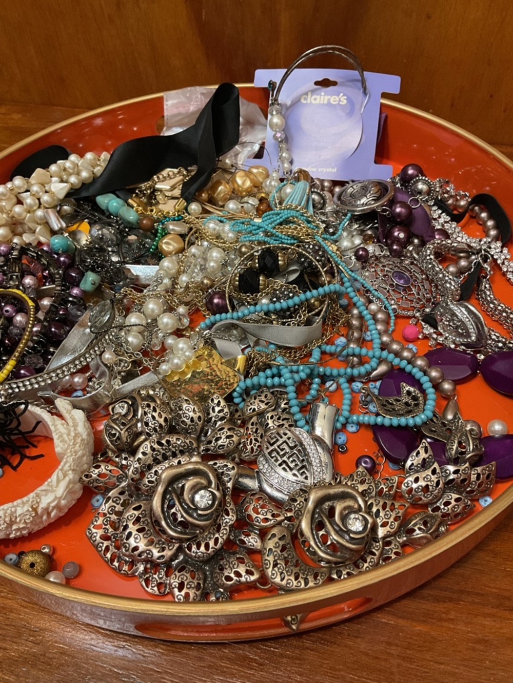 Junk Jewelry Lot 2 lbs Lot Craft Harvest